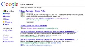 susan newman #1 spot on google