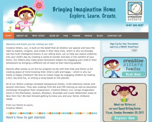 Creative Sitters website design
