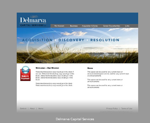 Web design for DeImarva by DesignConcept