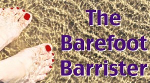 The Barefoot Barrister, Tamar Cerafici - red toe nails under water