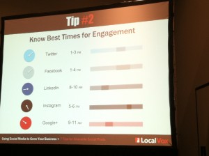 social media - best times for engagement from David Lane