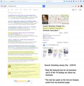 branding Jersey City results on Google show Susan Newman Design