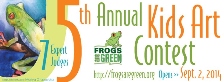 5th Annual kids art contest hosted by Frogs Are Green