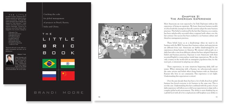 The Little BRIC Book by Brandi Moore - Book cover and interior design