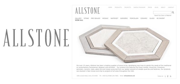 allstone rebranding design - wordmark and website design - Award Winner Graphic Design USA