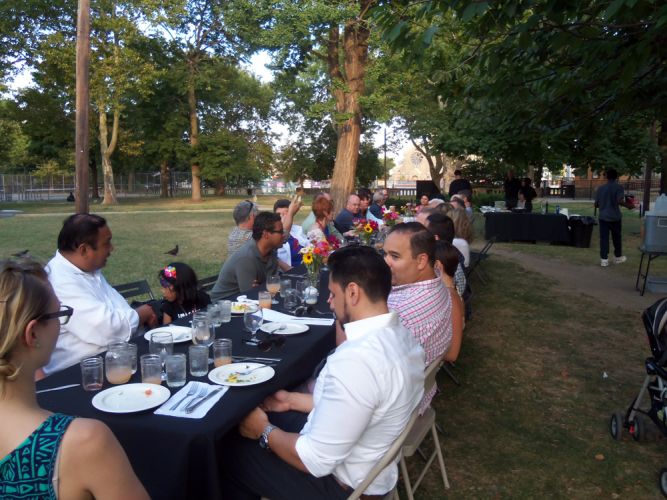 Council President Rolando Lavarro attending Dinner in the Park.