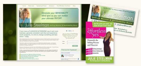 Julie Steelman branding, marketing , book cover design and website design
