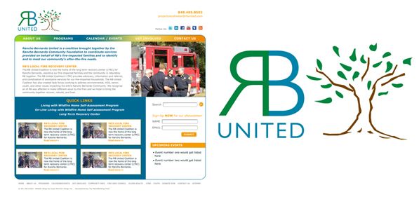 RB United - logo design and website design - Award Winner Graphic Design USA
