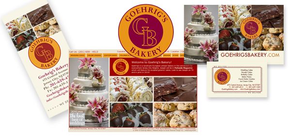 Goehrig's Bakery, Jersey City, branding print and web presence