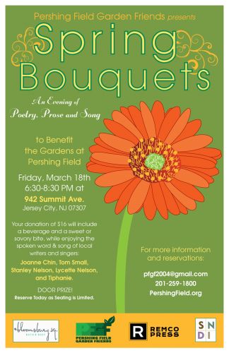 Spring Bouquets 2016 in Jersey City Heights - Poster design by Susan Newman