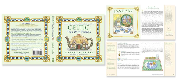 Celtic Teas with Friends - award winning book cover and interior design