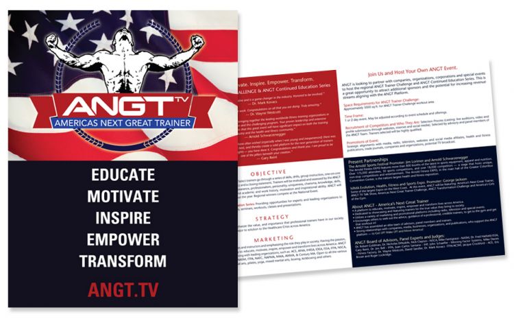 ANGT - America's Next Great Trainer Brochure Design by Susan Newman