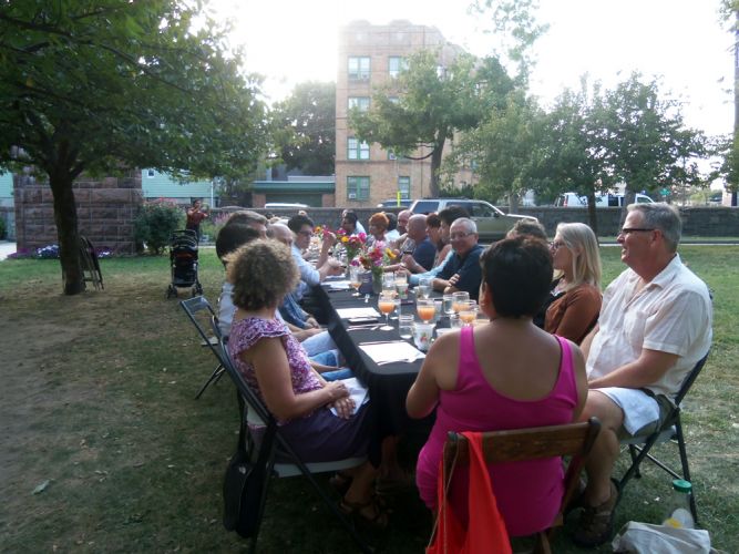 40 attending the Dinner in Park in Pershing Field.