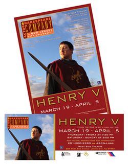 Actors Shakespeare Company - Henry V poster and signage