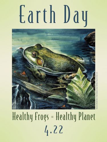 Earth day - Healthy Frogs = Healthy Planet - Illustrated by Wendell Minor