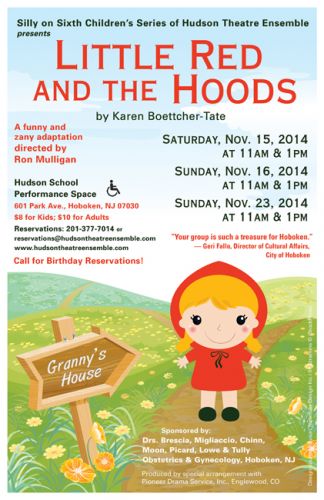 Little Read and the Hoods - poster design by Susan Newman for Hudson Theatre Ensemble of Hoboken