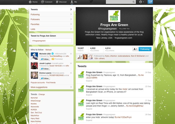 Frogs Are Green on Twitter