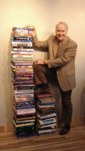 David E. carter with his 114 Books