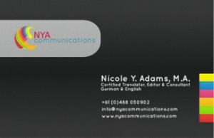 NYA Communications Business Card Design