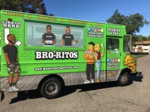 Bro-Ritos food truck branding design (the other side).