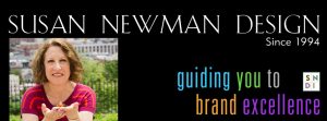 Previous Facebook cover image for Susan Newman Design that looked fine on FB but was cut off on mobile devices.